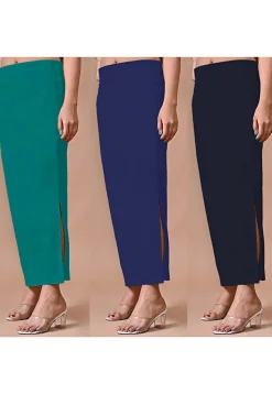 Solid Color Lycra (Elastane) Shape Wear Combo in Blue and Green