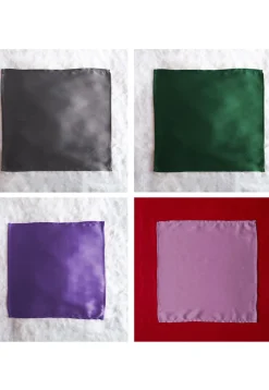 Solid Color Pocket Square Combo in Multicolor