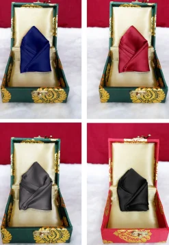 Solid Color Pocket Square Combo in Multicolor