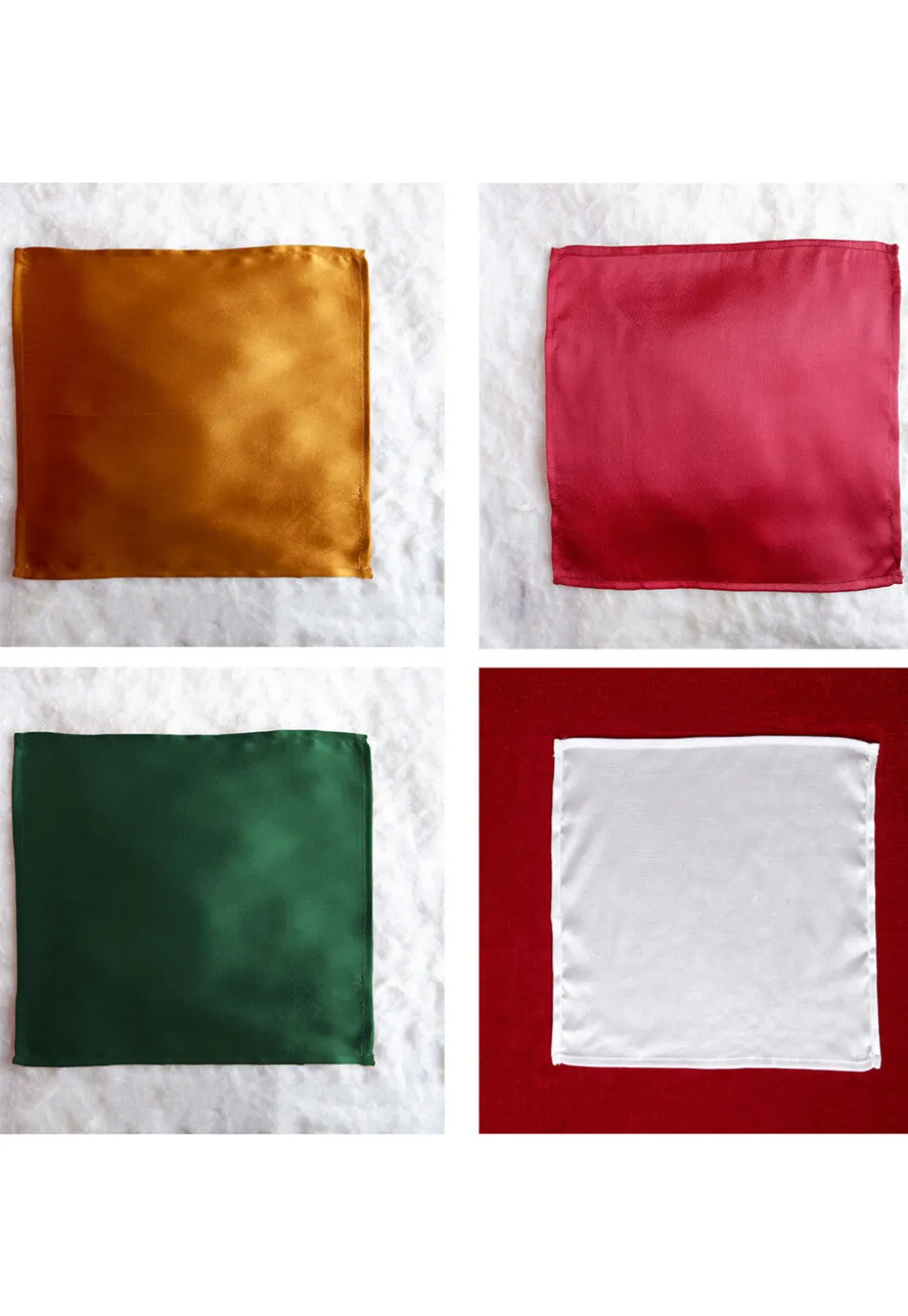 Solid Color Pocket Square Combo in Multicolor