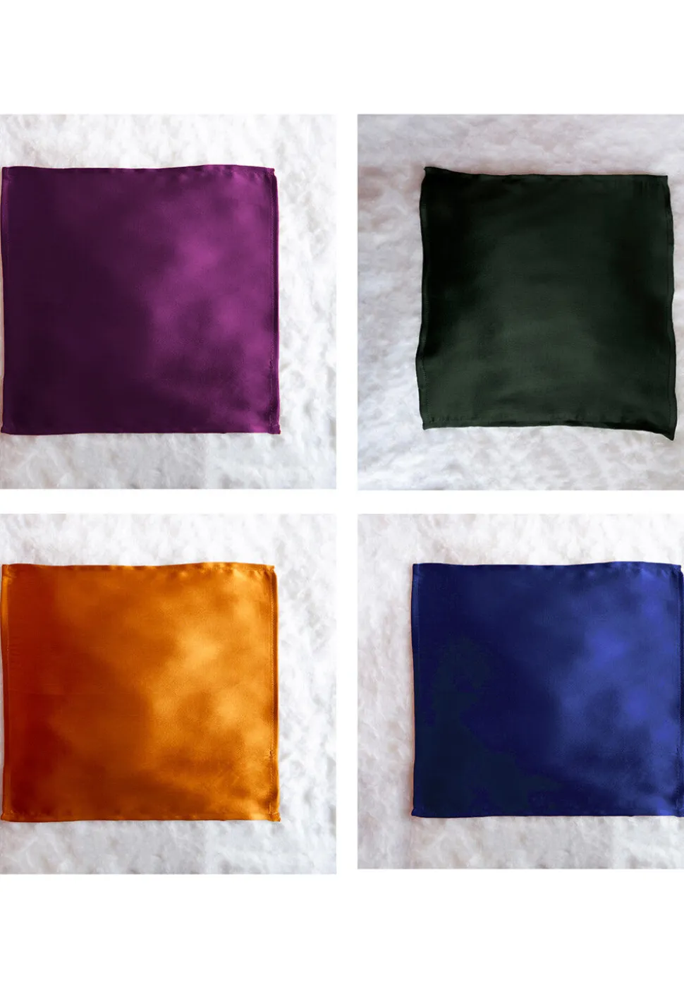 Solid Color Pocket Square Combo in Multicolor