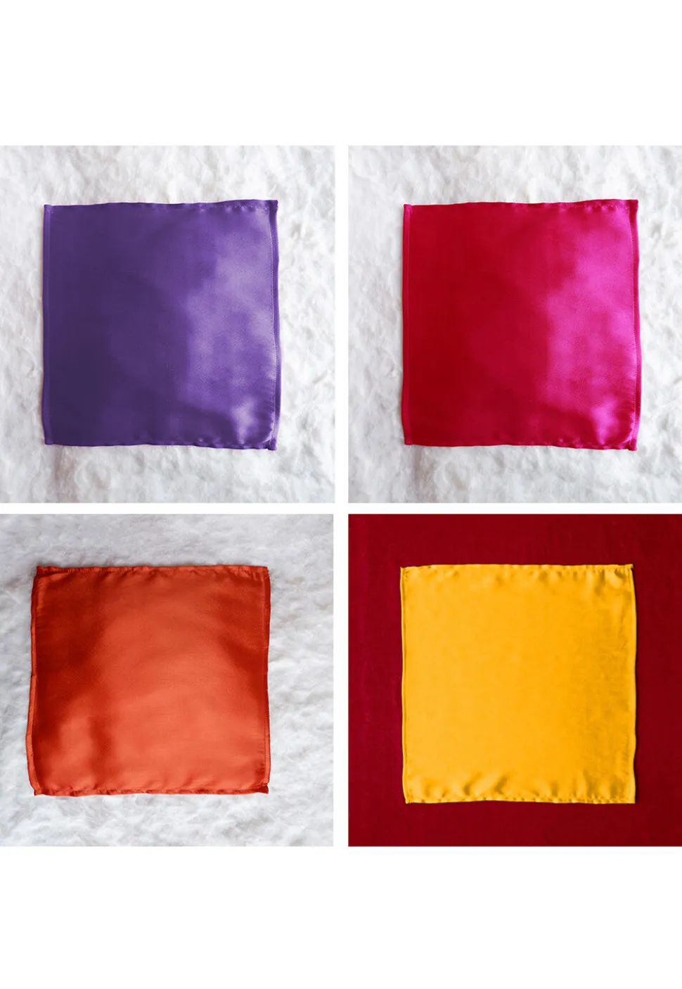 Solid Color Pocket Square Combo in Multicolor