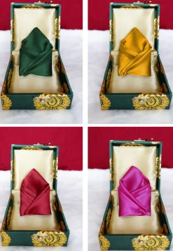 Solid Color Pocket Square Combo in Multicolor