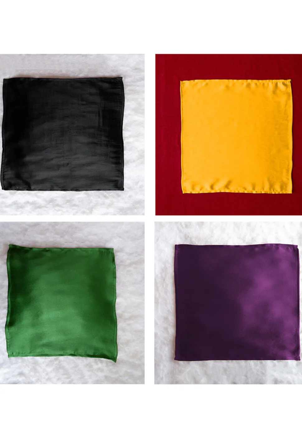Solid Color Pocket Square Combo in Multicolor