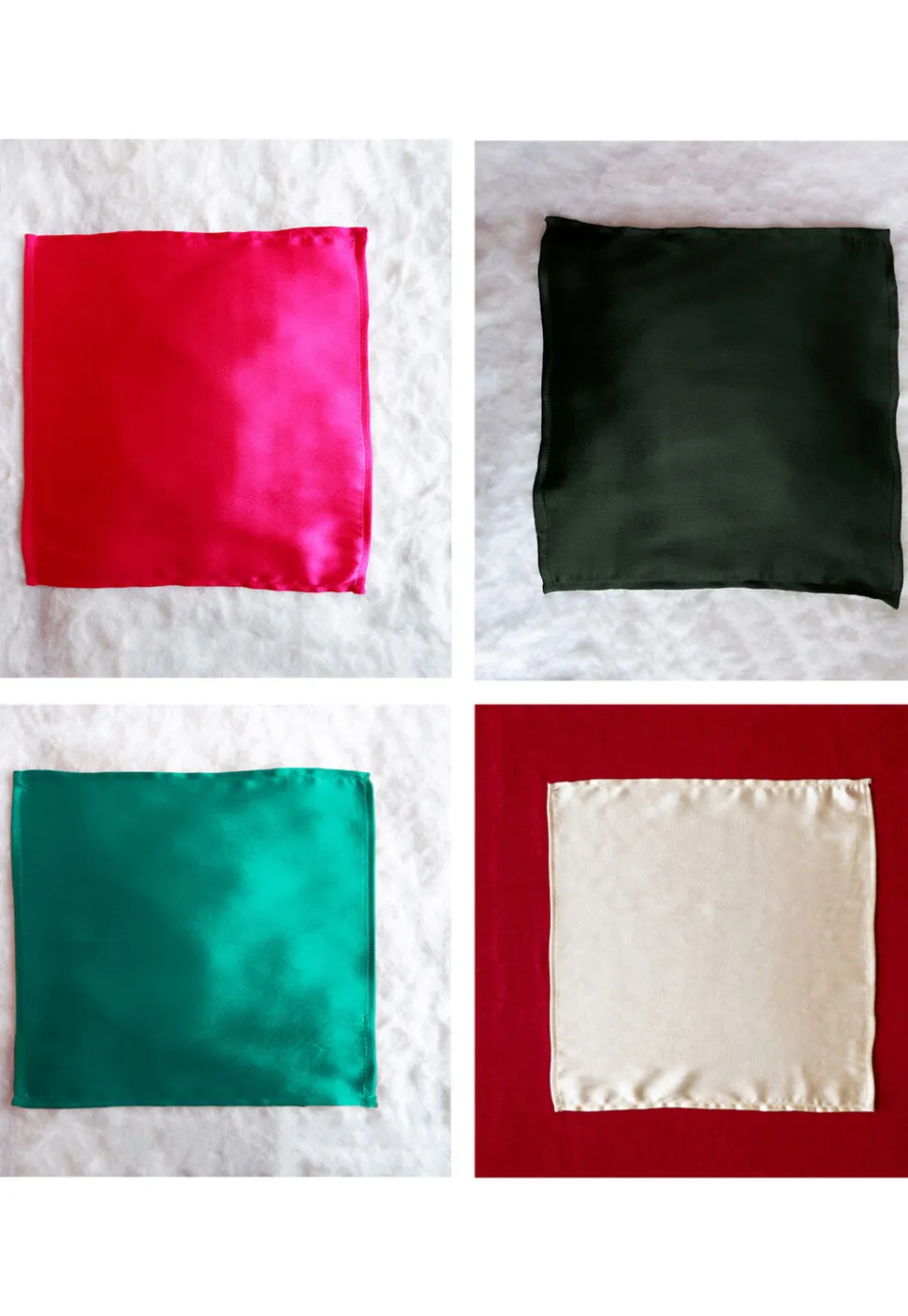Solid Color Pocket Square Combo in Multicolor