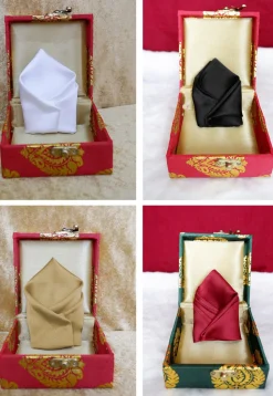 Solid Color Pocket Square Combo in Multicolor
