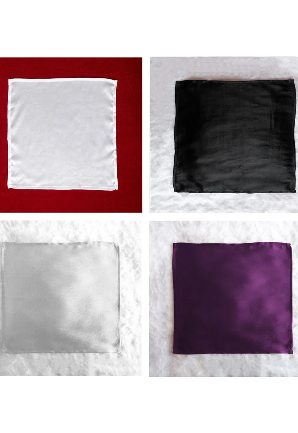 Solid Color Pocket Square Combo in Multicolor