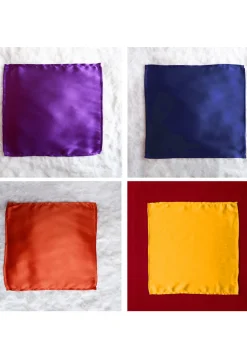 Solid Color Pocket Square Combo in Multicolor