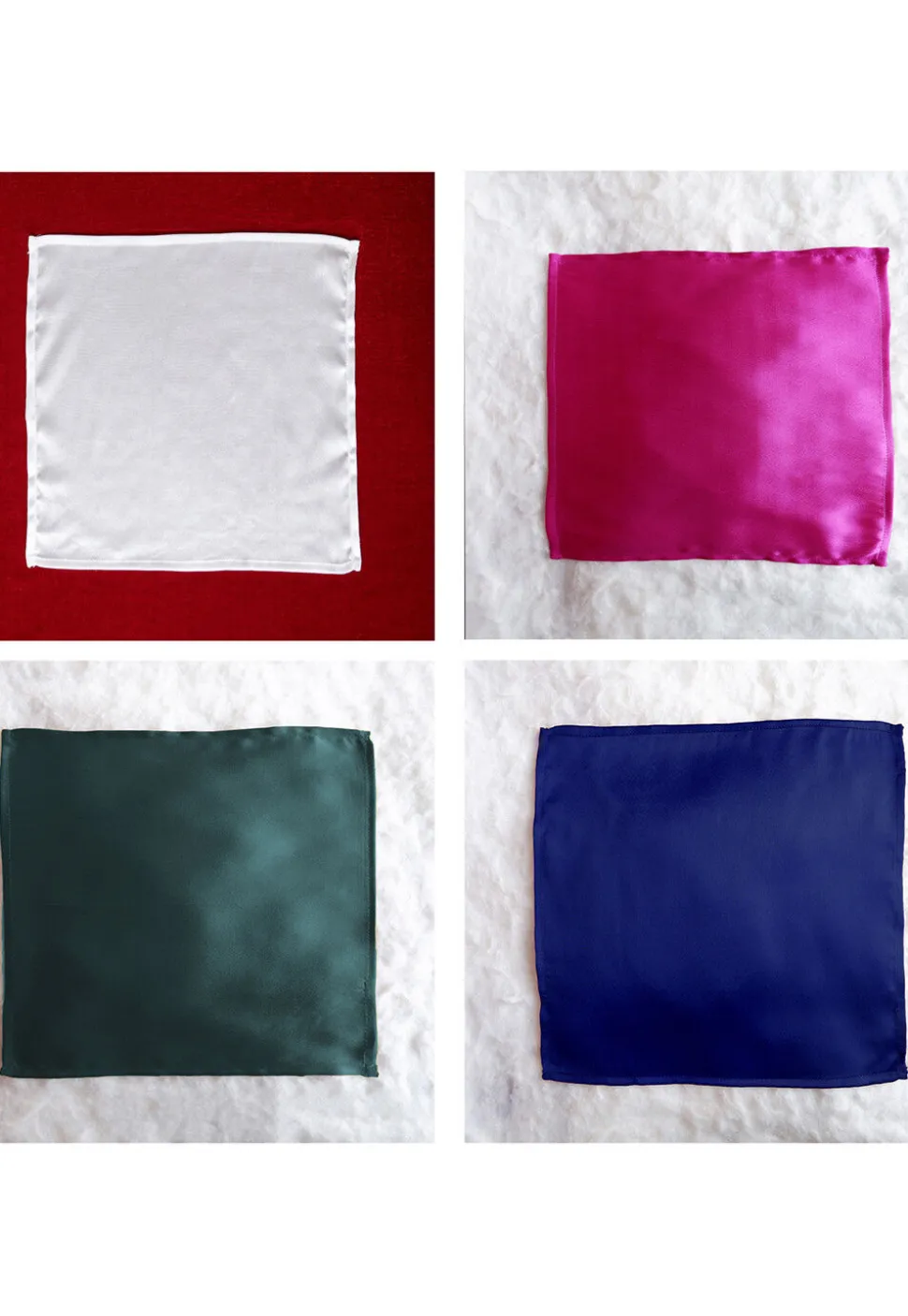 Solid Color Pocket Square Combo in Multicolor