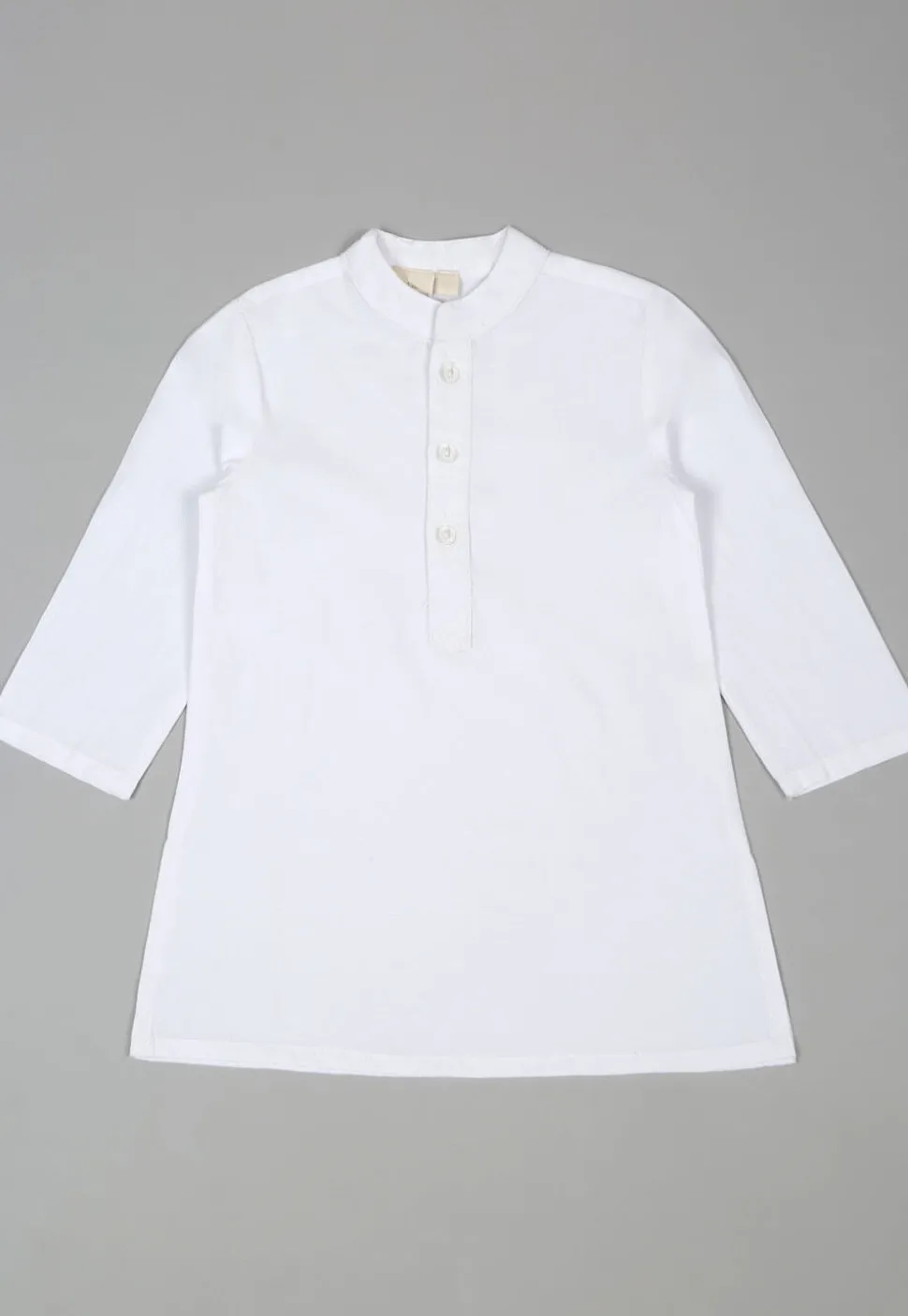 Solid Color Polyester Kurta Set in White