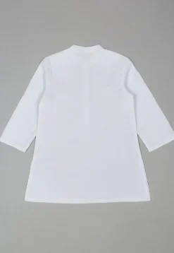 Solid Color Polyester Kurta Set in White