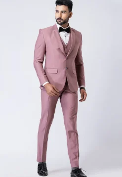 Solid Color Polyester Tuxedo in Light Purple