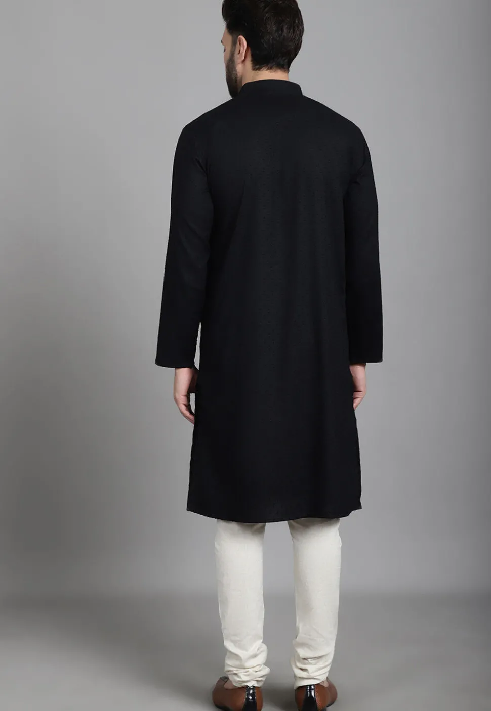 Solid Color Pure Cotton Kurtas in Black