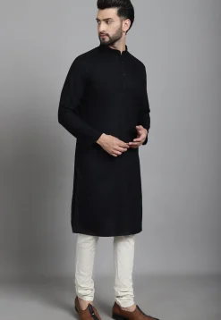 Solid Color Pure Cotton Kurtas in Black