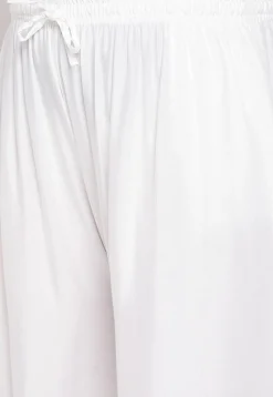 Solid Color Rayon Palazzo in White
