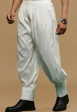 Solid Color Rayon Salwar in Off White