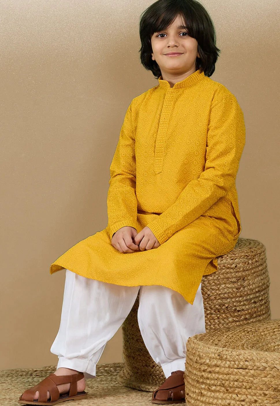 Solid Color Rayon Salwar in White