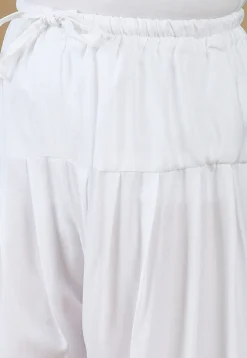 Solid Color Rayon Salwar in White
