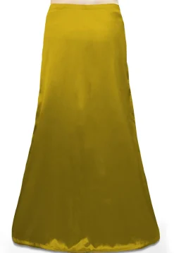 Solid Color Satin Petticoat in Olive Green