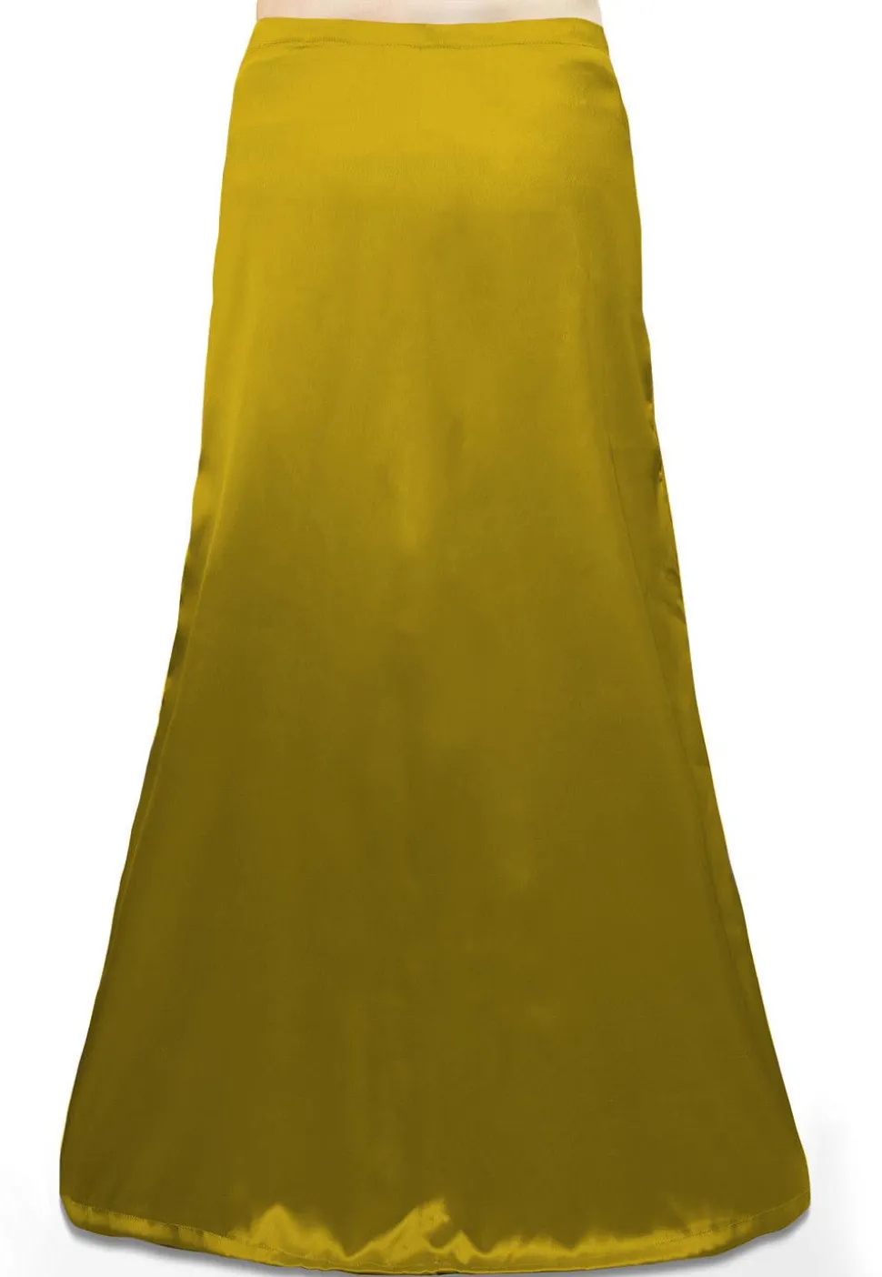 Solid Color Satin Petticoat in Olive Green