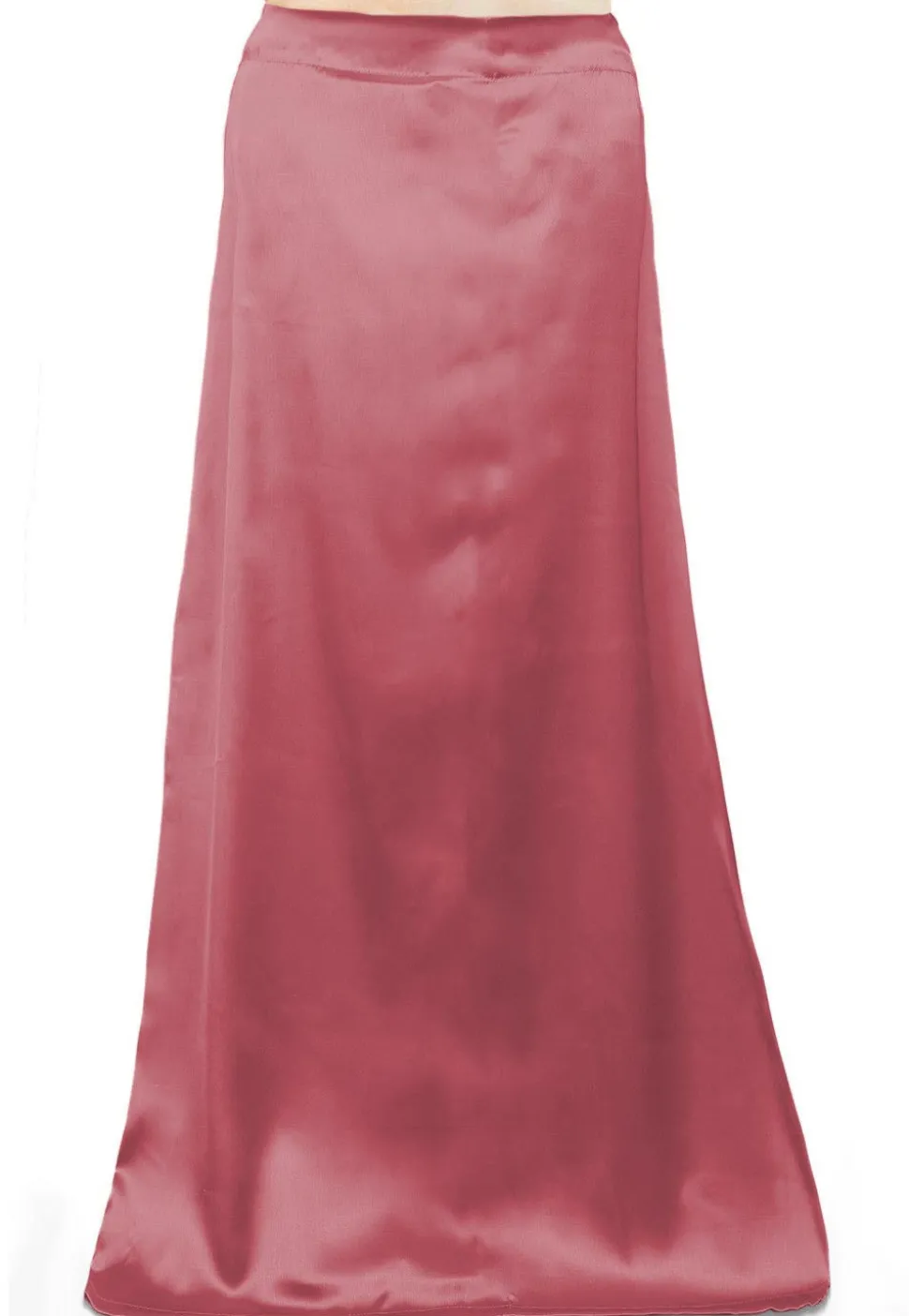 Solid Color Satin Petticoat in Old Rose