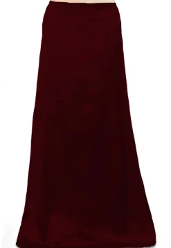 Solid Color Satin Petticoat in Wine