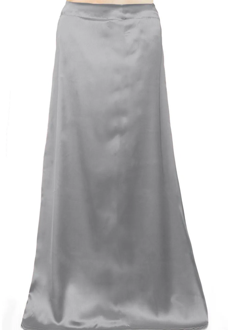 Solid Color Satin Petticoat in Grey