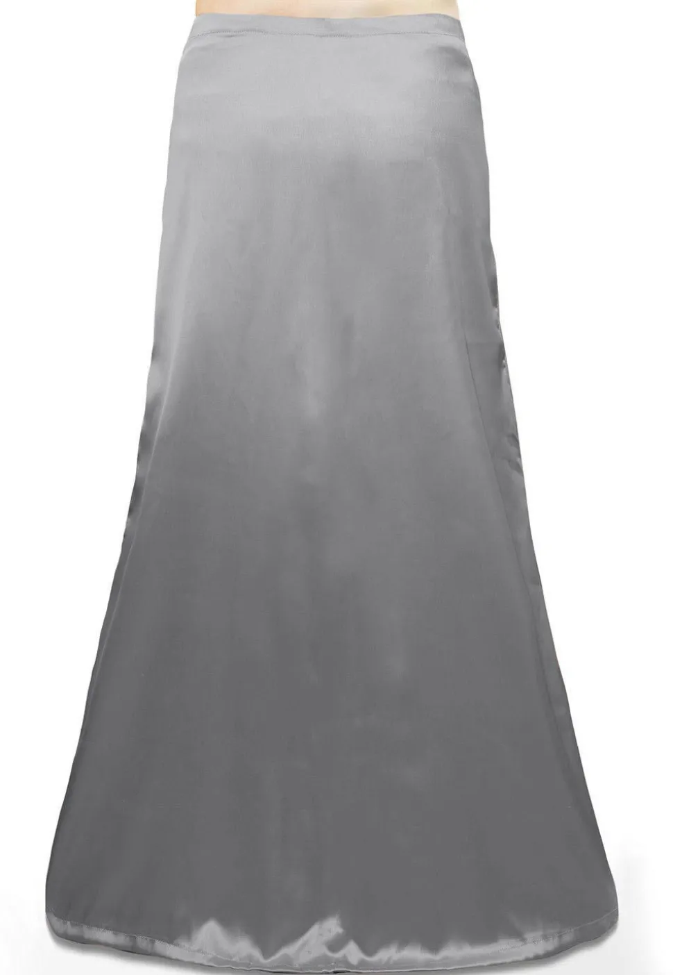 Solid Color Satin Petticoat in Grey