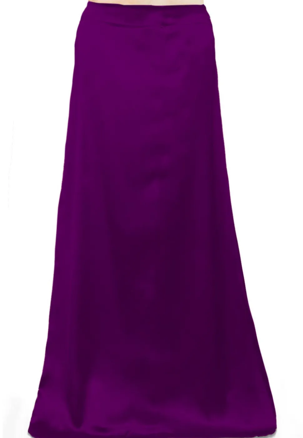 Solid Color Satin Petticoat in Violet