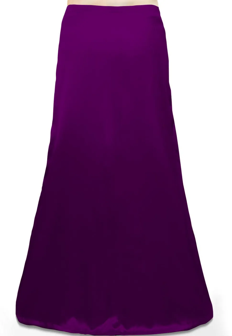 Solid Color Satin Petticoat in Violet