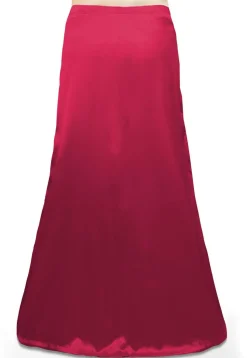 Solid Color Satin Petticoat in Fuchsia