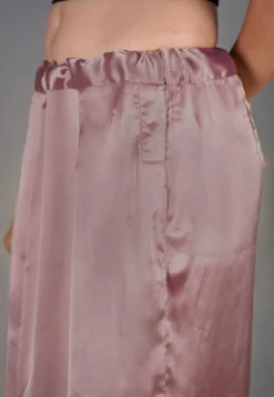Solid Color Satin Petticoat in Old Rose