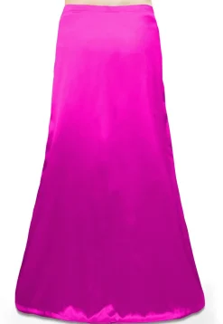 Solid Color Satin Petticoat in Pink