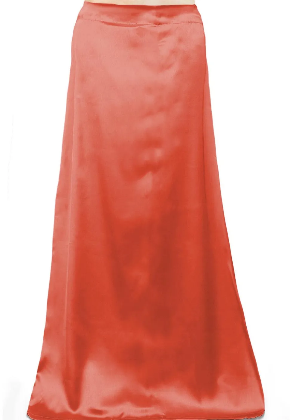 Solid Color Satin Petticoat in Dark Peach