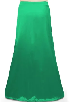 Solid Color Satin Petticoat in Light Green