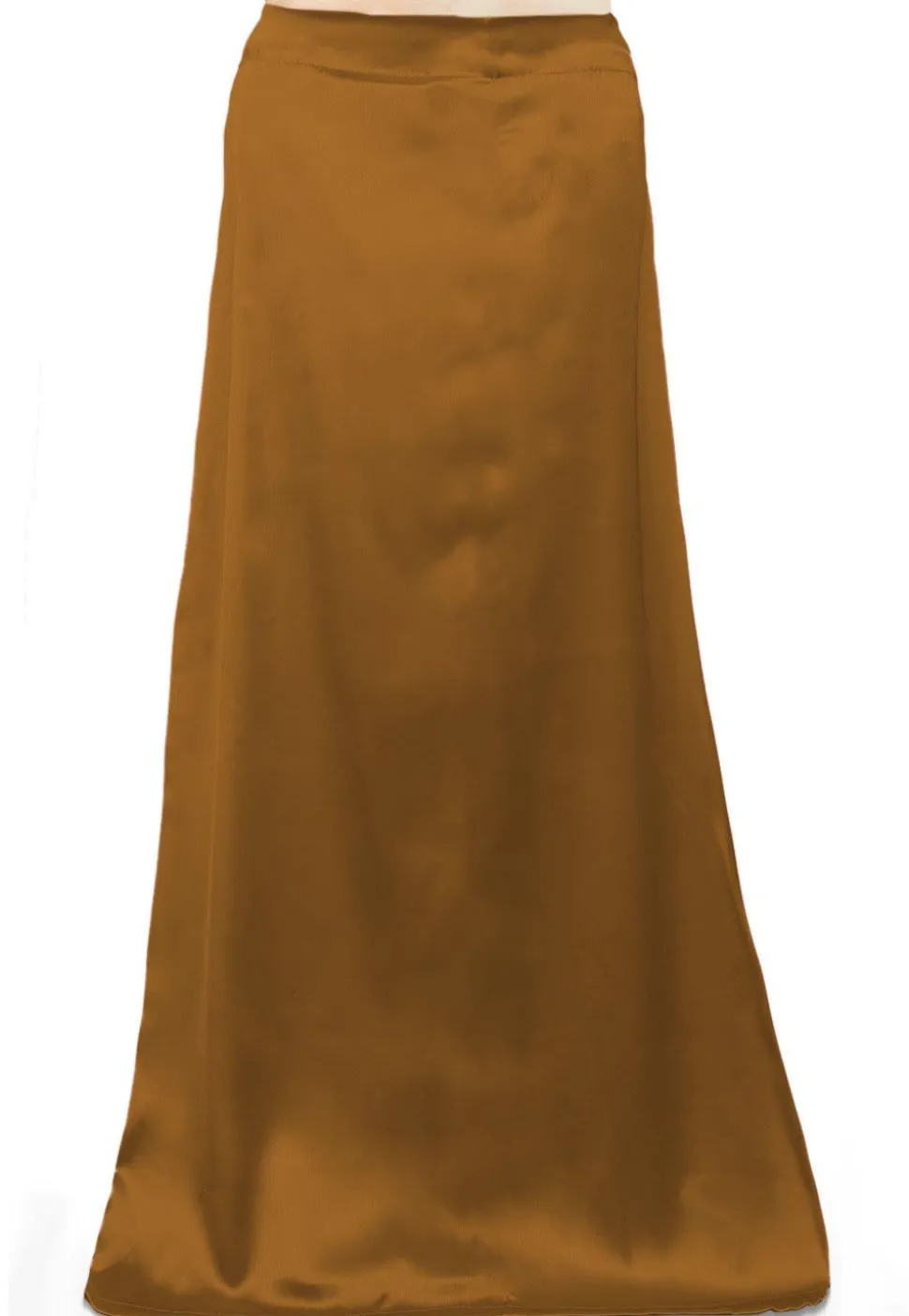 Solid Color Satin Petticoat in Old Gold