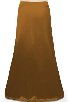 Solid Color Satin Petticoat in Old Gold
