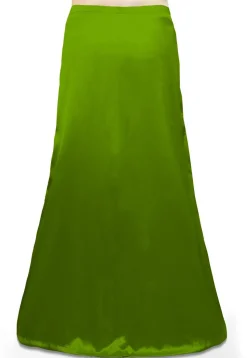 Solid Color Satin Petticoat in Green