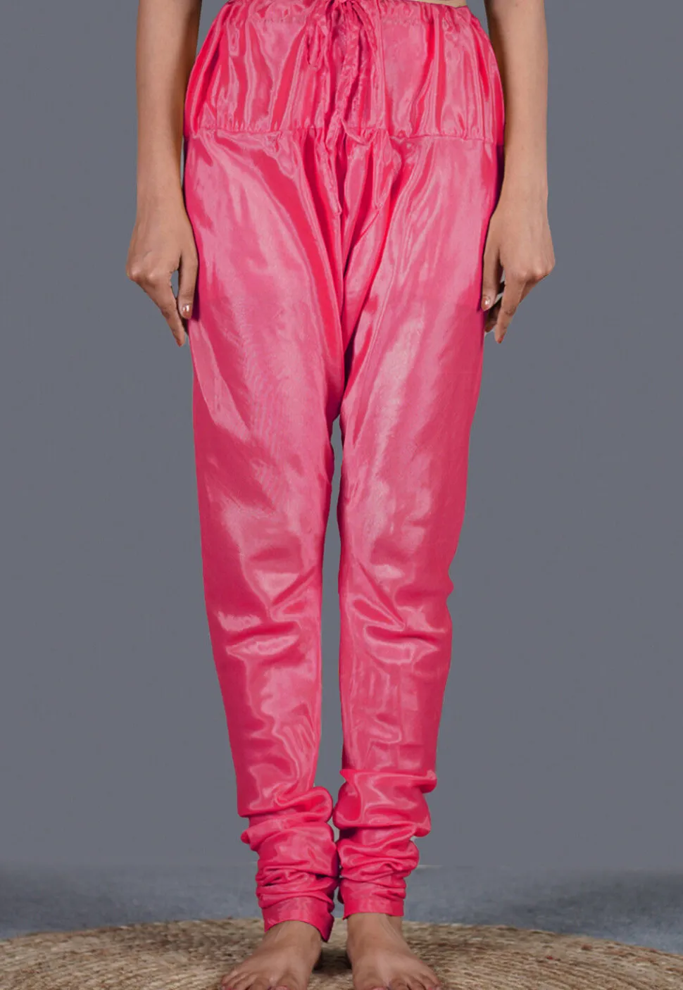 Solid Color Shantoon Churidar in Pink