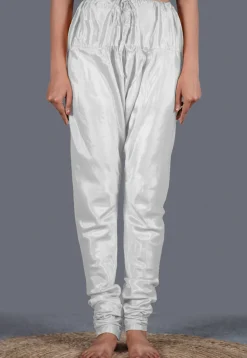 Solid Color Shantoon Churidar in White