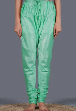 Solid Color Shantoon Churidar in Sea Green