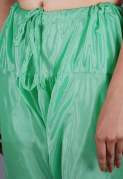 Solid Color Shantoon Churidar in Sea Green