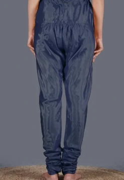 Solid Color Shantoon Churidar in Navy Blue