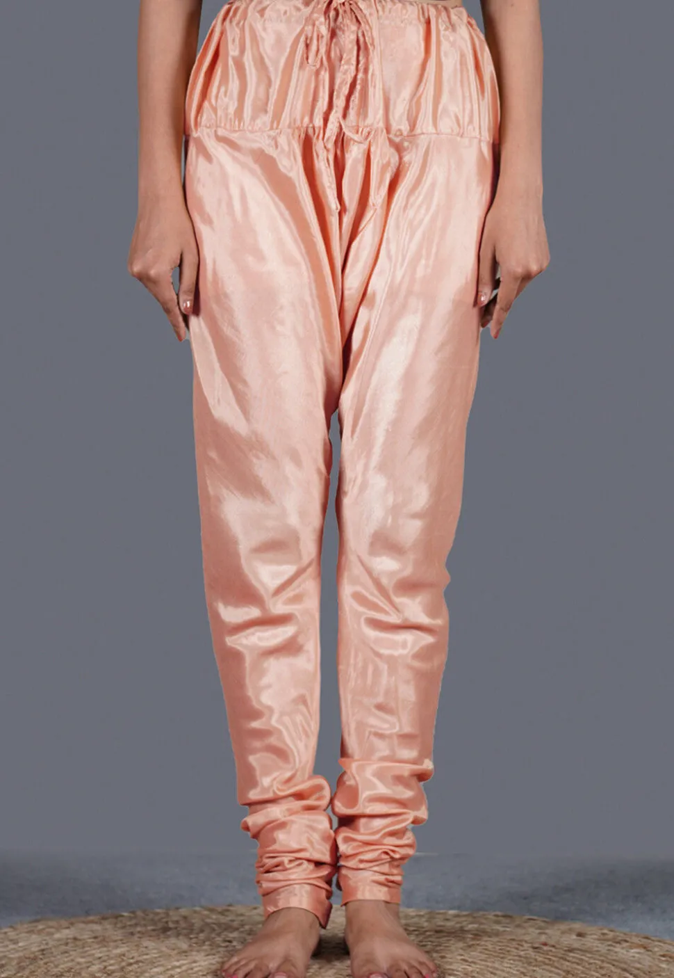Solid Color Shantoon Churidar in Peach