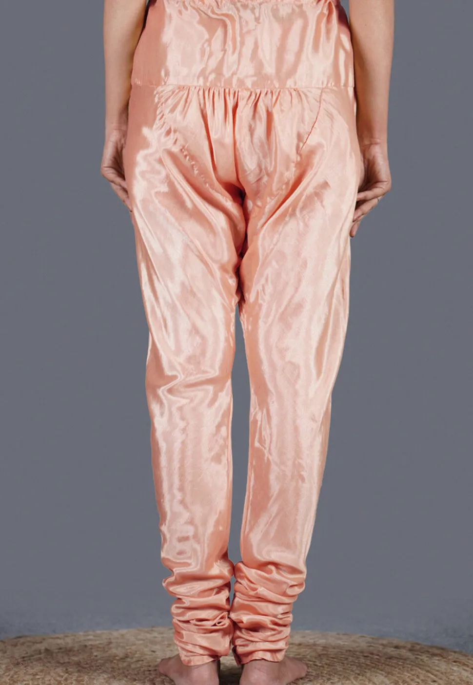 Solid Color Shantoon Churidar in Peach