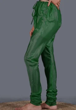 Solid Color Shantoon Churidar in Dark Green