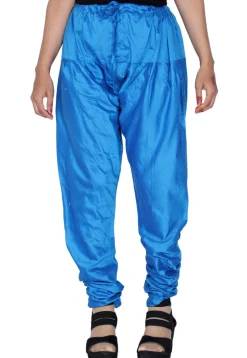 Solid Color Shantoon Churidar in Teal Blue