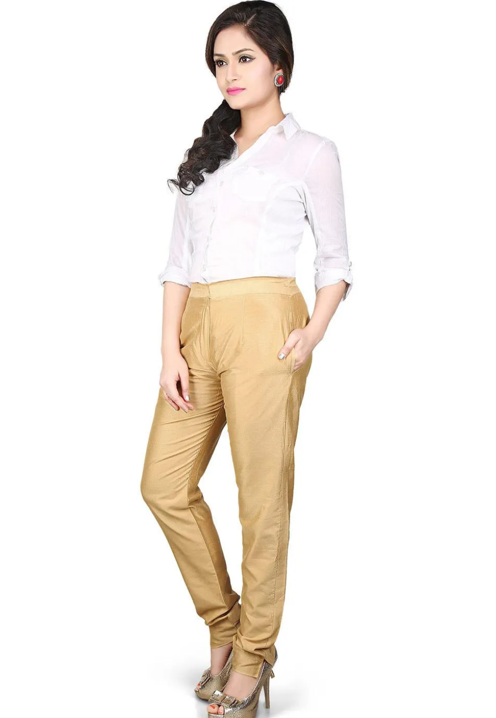 Solid Color Shantoon Pant in Beige