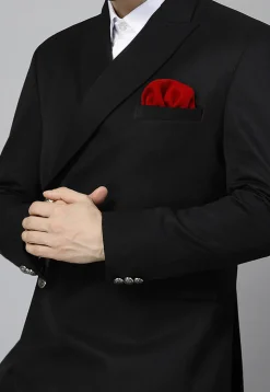 Solid Color Terry Cotton Blazer Set in Black