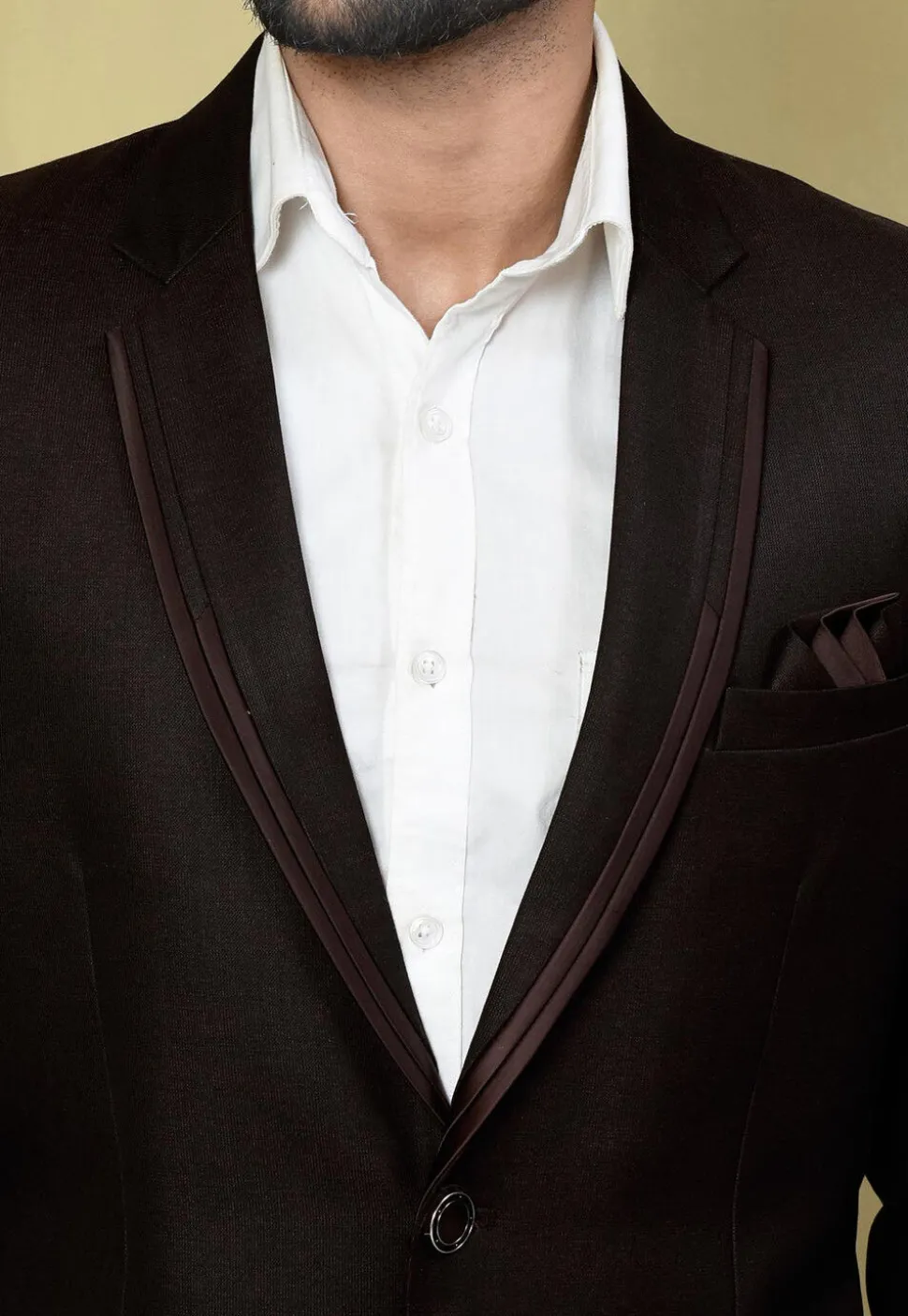 Solid Color Terry Rayon Blazer in Wine